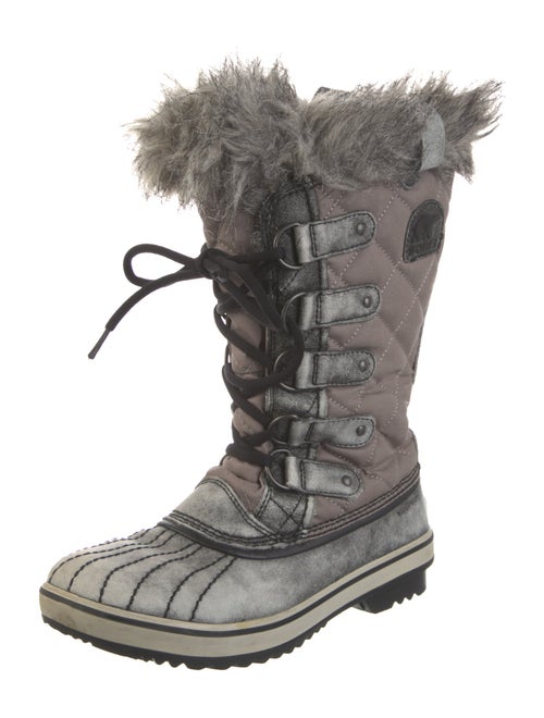 Sorel Printed Faux Fur Trim Lace-Up Boots