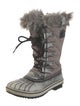 Sorel Printed Faux Fur Trim Lace-Up Boots