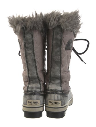 Sorel Printed Faux Fur Trim Lace-Up Boots