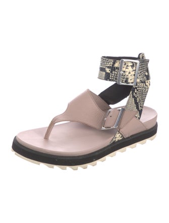 Sorel Embossed Leather Gladiator Sandals