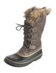 Sorel Suede Faux Fur Trim Lace-Up Boots