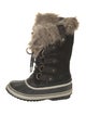 Sorel Suede Faux Fur Trim Lace-Up Boots