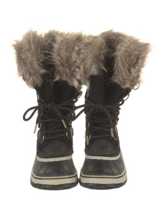 Sorel Suede Faux Fur Trim Lace-Up Boots