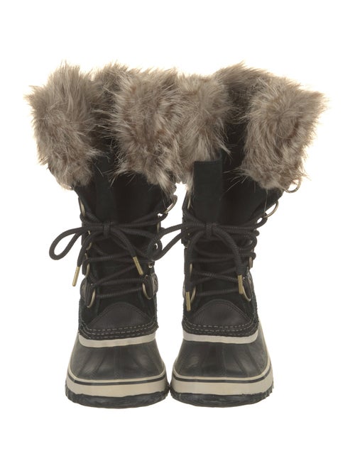 Sorel Suede Faux Fur Trim Lace-Up Boots