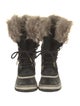 Sorel Suede Faux Fur Trim Lace-Up Boots