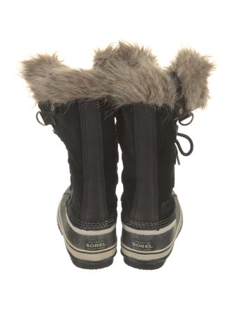 Sorel Suede Faux Fur Trim Lace-Up Boots