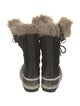 Sorel Suede Faux Fur Trim Lace-Up Boots