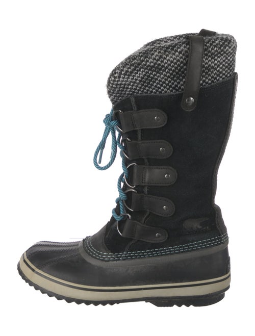 Sorel Suede Houndstooth Print Lace-Up Boots