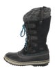 Sorel Suede Houndstooth Print Lace-Up Boots