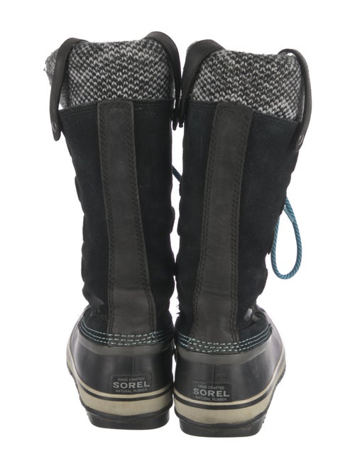 Sorel Suede Houndstooth Print Lace-Up Boots