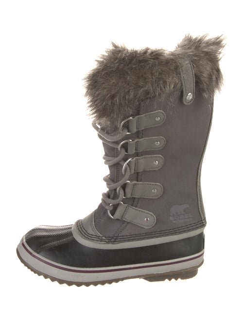 Sorel Suede Faux Fur Trim Lace-Up Boots