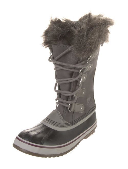Sorel Suede Faux Fur Trim Lace-Up Boots