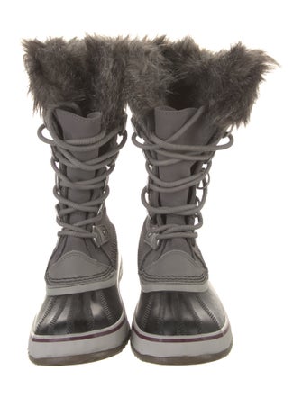 Sorel Suede Faux Fur Trim Lace-Up Boots