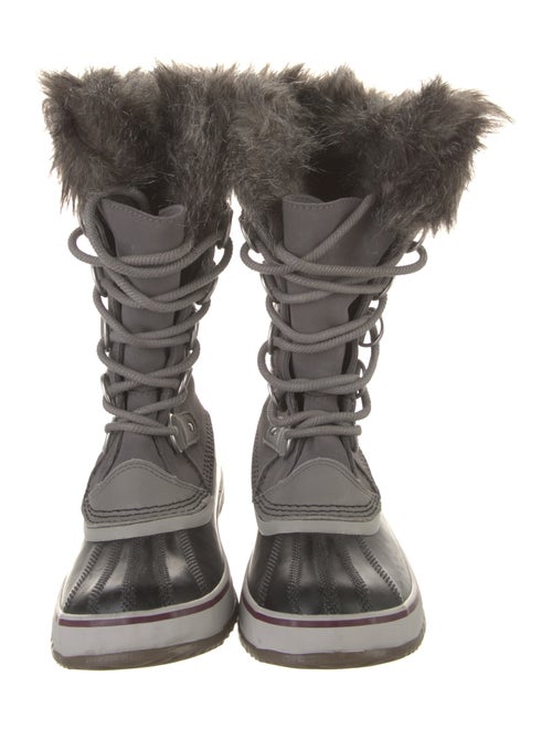 Sorel Suede Faux Fur Trim Lace-Up Boots