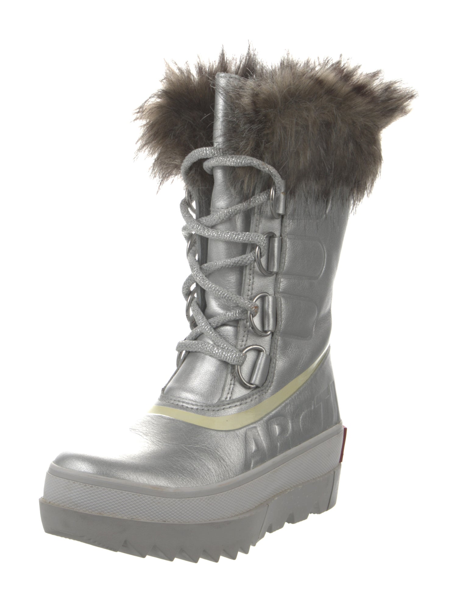 Sorel Leather Faux Fur Trim Lace-Up Boots