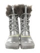 Sorel Leather Faux Fur Trim Lace-Up Boots