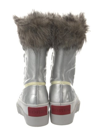 Sorel Leather Faux Fur Trim Lace-Up Boots