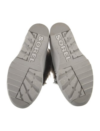 Sorel Leather Faux Fur Trim Lace-Up Boots