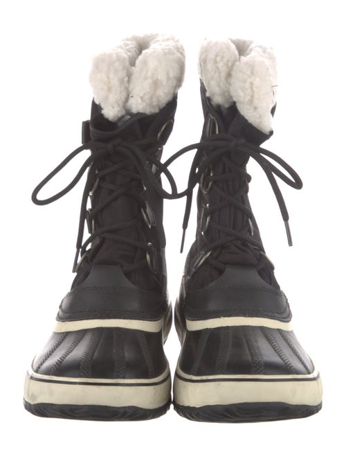 Sorel Canvas Faux Fur Trim Lace-Up Boots