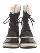 Sorel Canvas Faux Fur Trim Lace-Up Boots