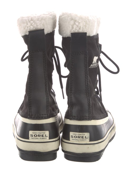 Sorel Canvas Faux Fur Trim Lace-Up Boots
