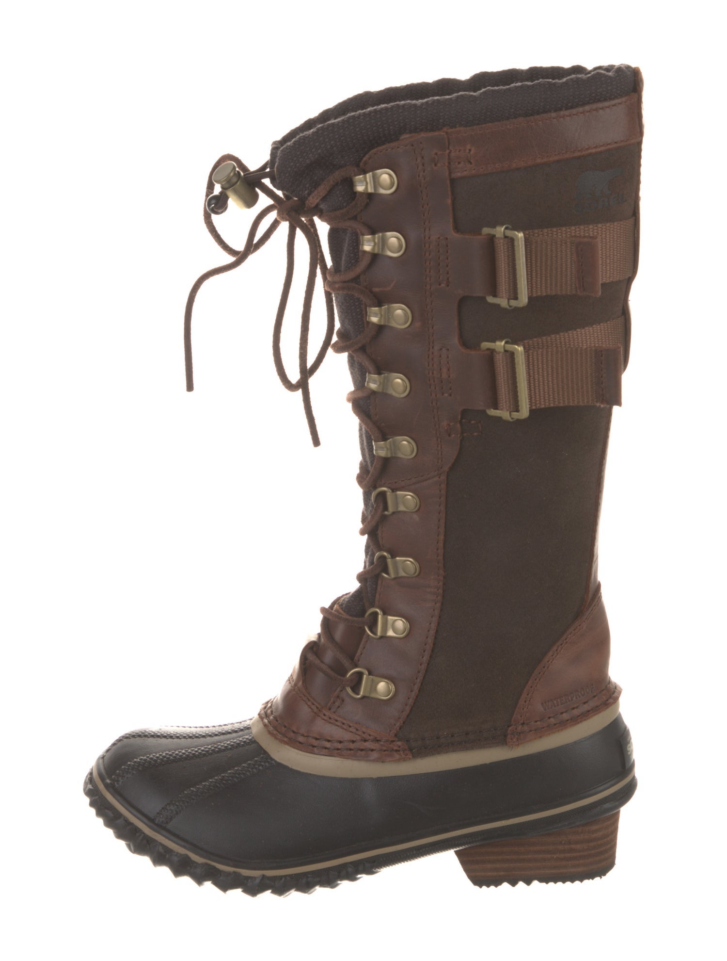 Sorel Leather Printed Lace-Up Boots