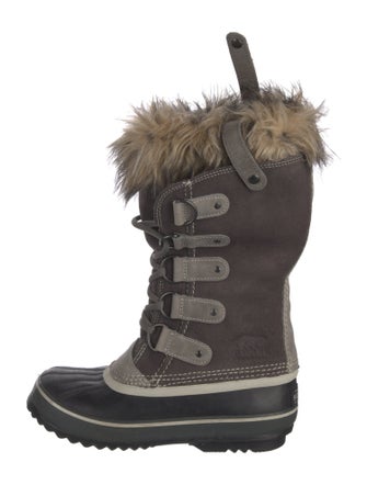 Sorel Suede Faux Fur Trim Lace-Up Boots