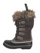 Sorel Suede Faux Fur Trim Lace-Up Boots