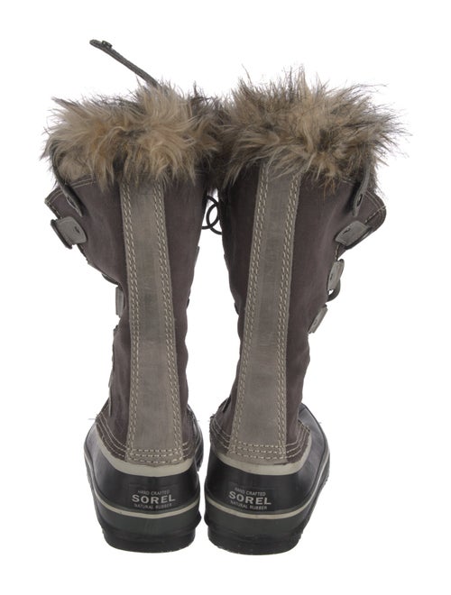 Sorel Suede Faux Fur Trim Lace-Up Boots