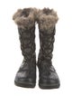 Sorel Camouflage Print Fur Trim Lace-Up Boots
