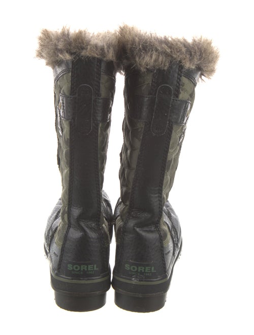Sorel Camouflage Print Fur Trim Lace-Up Boots