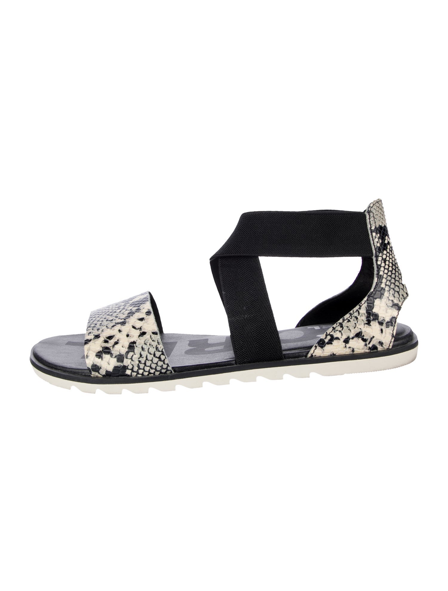 Sorel Leather Animal Print Slingback Sandals