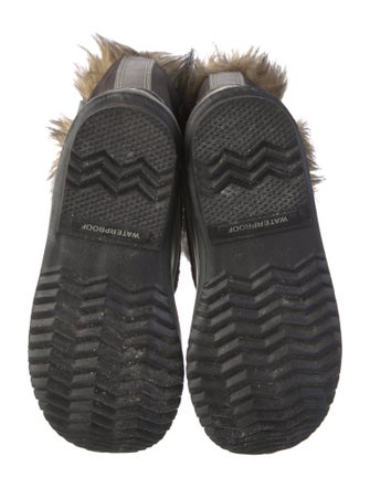 Sorel Suede Faux Fur Trim Lace-Up Boots