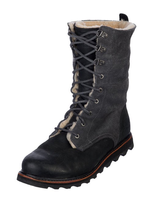 Sorel Signature Logo Suede Combat Boots