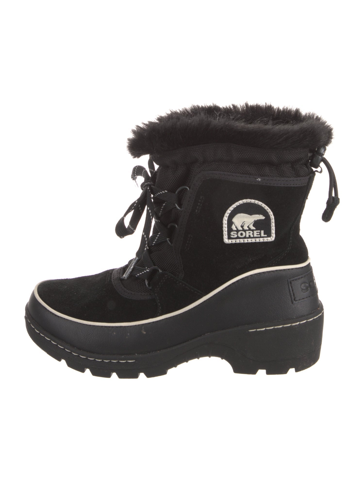 Sorel Suede Leather Trim Embellishment Lace-Up Boots