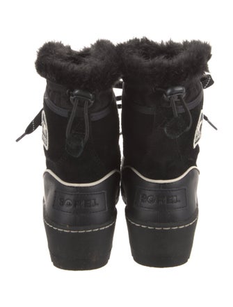 Sorel Suede Leather Trim Embellishment Lace-Up Boots