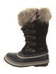 Sorel Suede Faux Fur Trim Lace-Up Boots