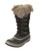 Sorel Suede Faux Fur Trim Lace-Up Boots