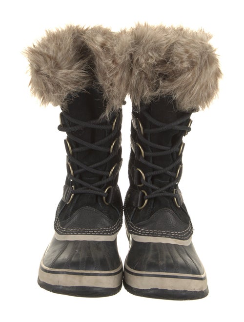 Sorel Suede Faux Fur Trim Lace-Up Boots