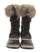 Sorel Suede Faux Fur Trim Lace-Up Boots