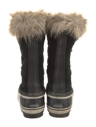 Sorel Suede Faux Fur Trim Lace-Up Boots