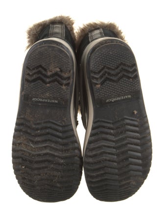 Sorel Suede Faux Fur Trim Lace-Up Boots