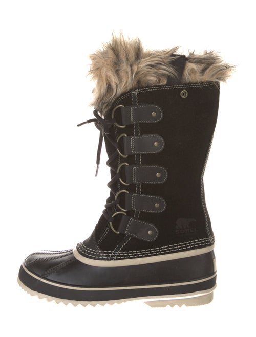 Sorel Suede Faux Fur Trim Lace-Up Boots