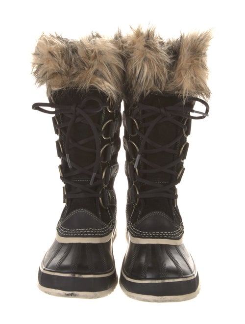 Sorel Suede Faux Fur Trim Lace-Up Boots