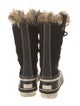 Sorel Suede Faux Fur Trim Lace-Up Boots