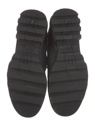 Sorel Leather Fur Trim Combat Boots