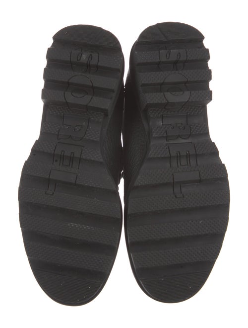 Sorel Leather Fur Trim Combat Boots