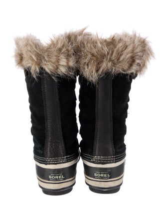 Sorel Suede Fur Trim Lace-Up Boots