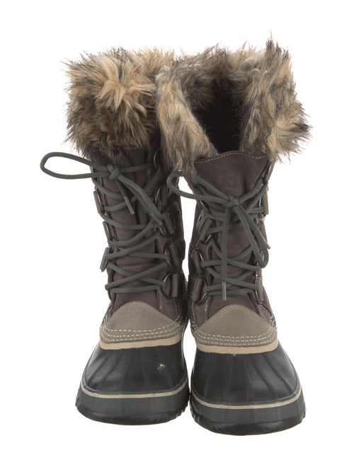 Sorel Suede Faux Fur Trim Lace-Up Boots