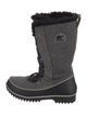 Sorel Canvas Houndstooth Print Lace-Up Boots